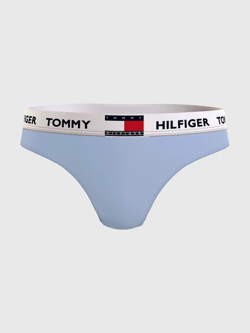Tommy Hilfiger Tommy 85 Stretch Cotton Logo Thong Moon Blue