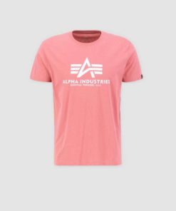 Buy Alpha Industries Basic T-shirt coral Red - Scandinavian Fashion Store