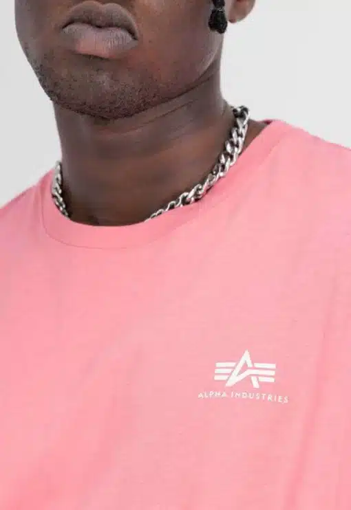 Alpha Industries Basic T Small Logo Coral Red