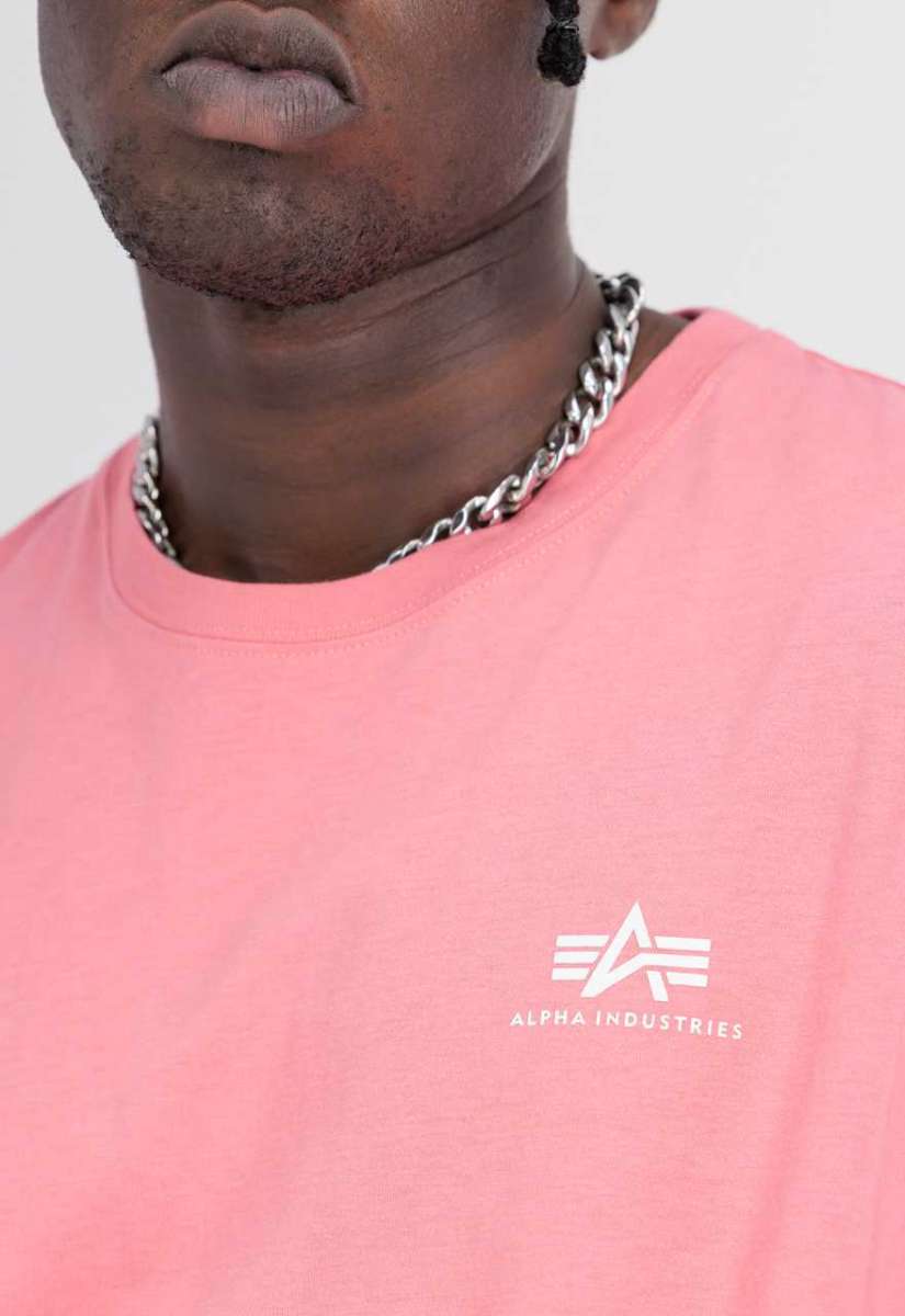 Buy Alpha Industries Store - Small Coral T Logo Red Fashion Scandinavian Basic