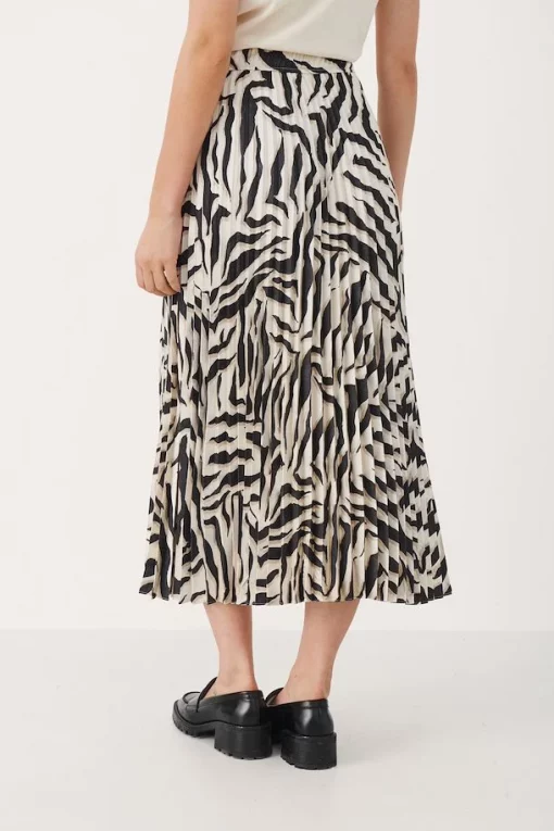 Part Two Veneda Skirt Zebra Print