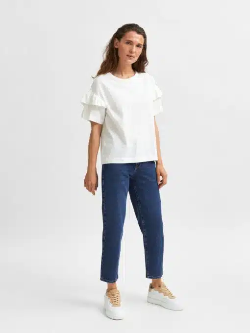 Selected Femme Rylie Florence Tee Snow White