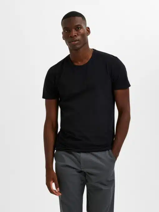 Selected Homme Ael O-Neck T-shirt Black