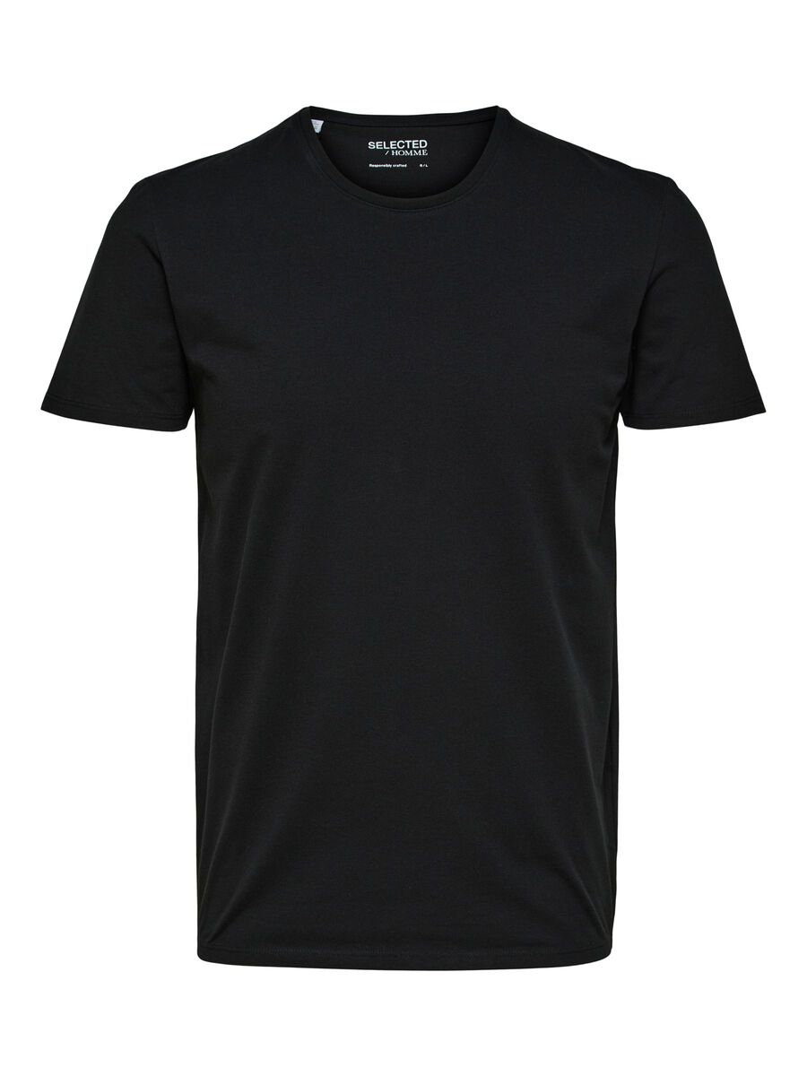 Buy Selected Homme Ael O-Neck T-shirt Black - Scandinavian Fashion Store