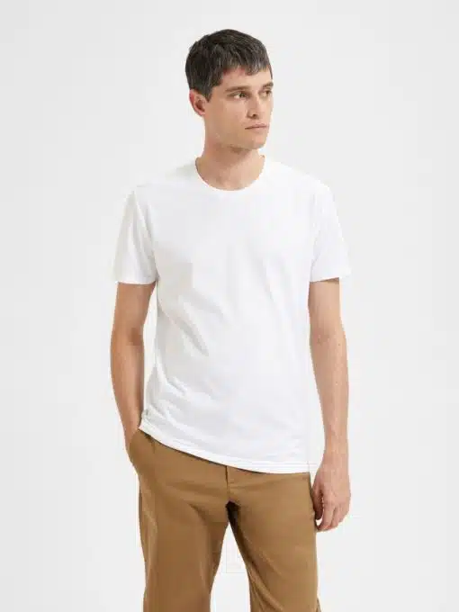 Selected Homme Ael O-Neck T-shirt White