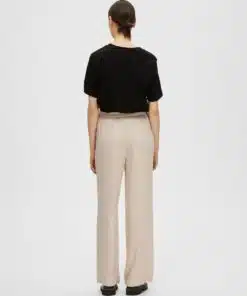 Selected Femme Viva-Gulia Linen Pants Sandshell