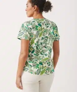 Part Two Gesinas T-Shirt Green Craft Flower