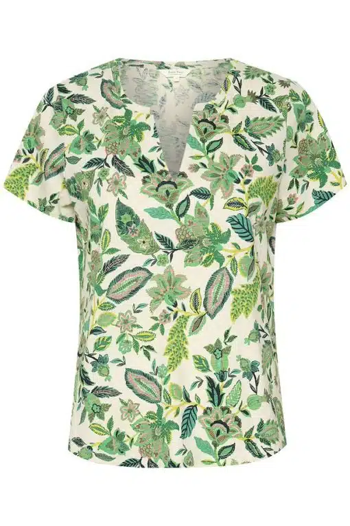 Part Two Gesinas T-Shirt Green Craft Flower