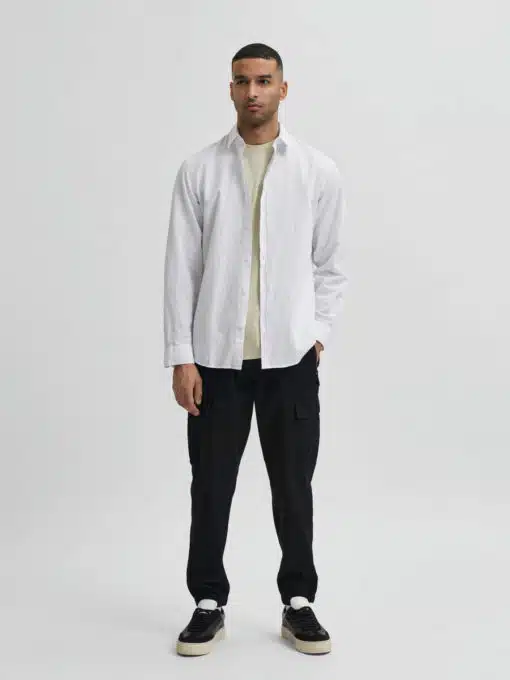 Selected Homme New Linen Shirt White
