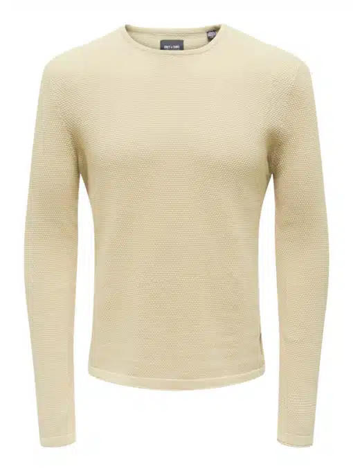 Only & Sons Panter Structure Knit Antique White