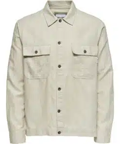 Only & Sons Kennet Linen Overshirt Grey