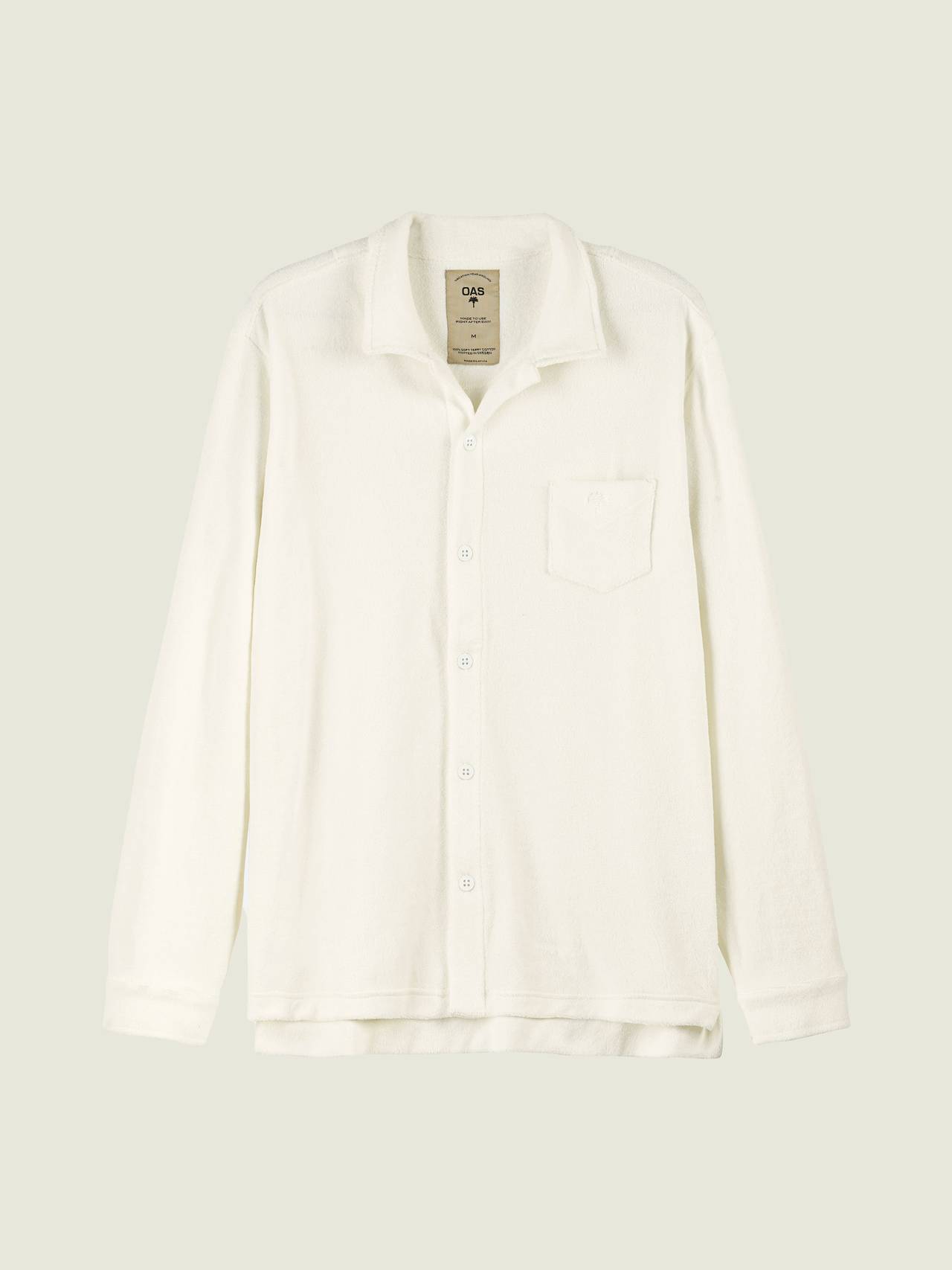 Buy OAS White Terry Camisa Shirt - Scandinavian Fashion Store