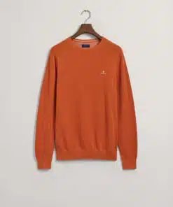 Gant Cotton Pique Sweater Pumpkin Orange