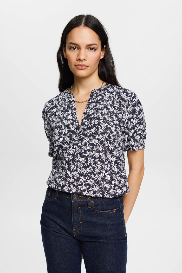 Buy Esprit Short Sleeve Blouse Navy - Scandinavian Fashion Store