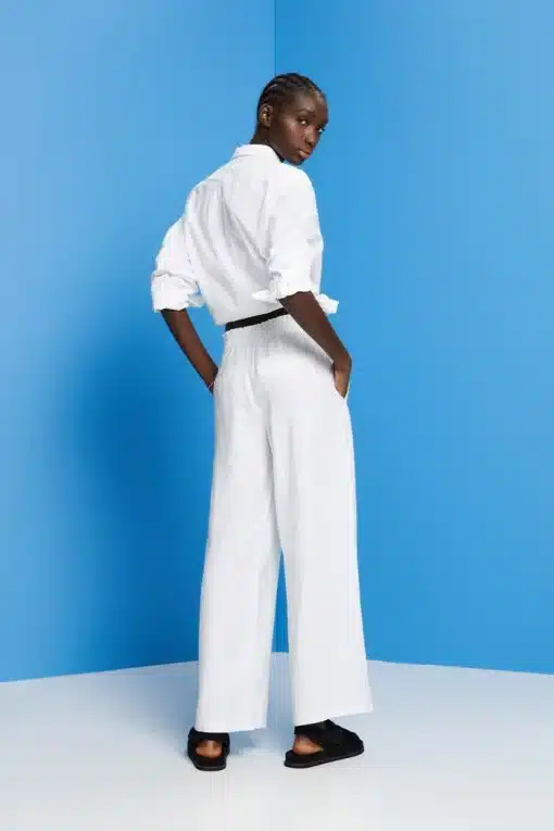 Esprit Linen Pants Off White