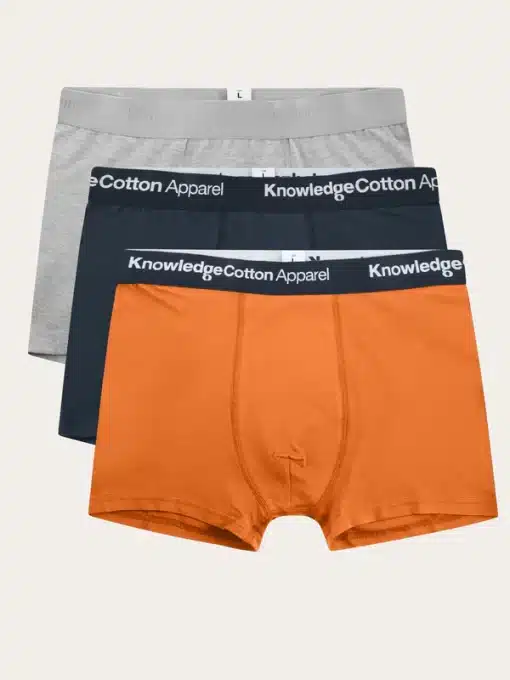 Knowledge Cotton Apparel 3-Pack Underwear Russet Orange