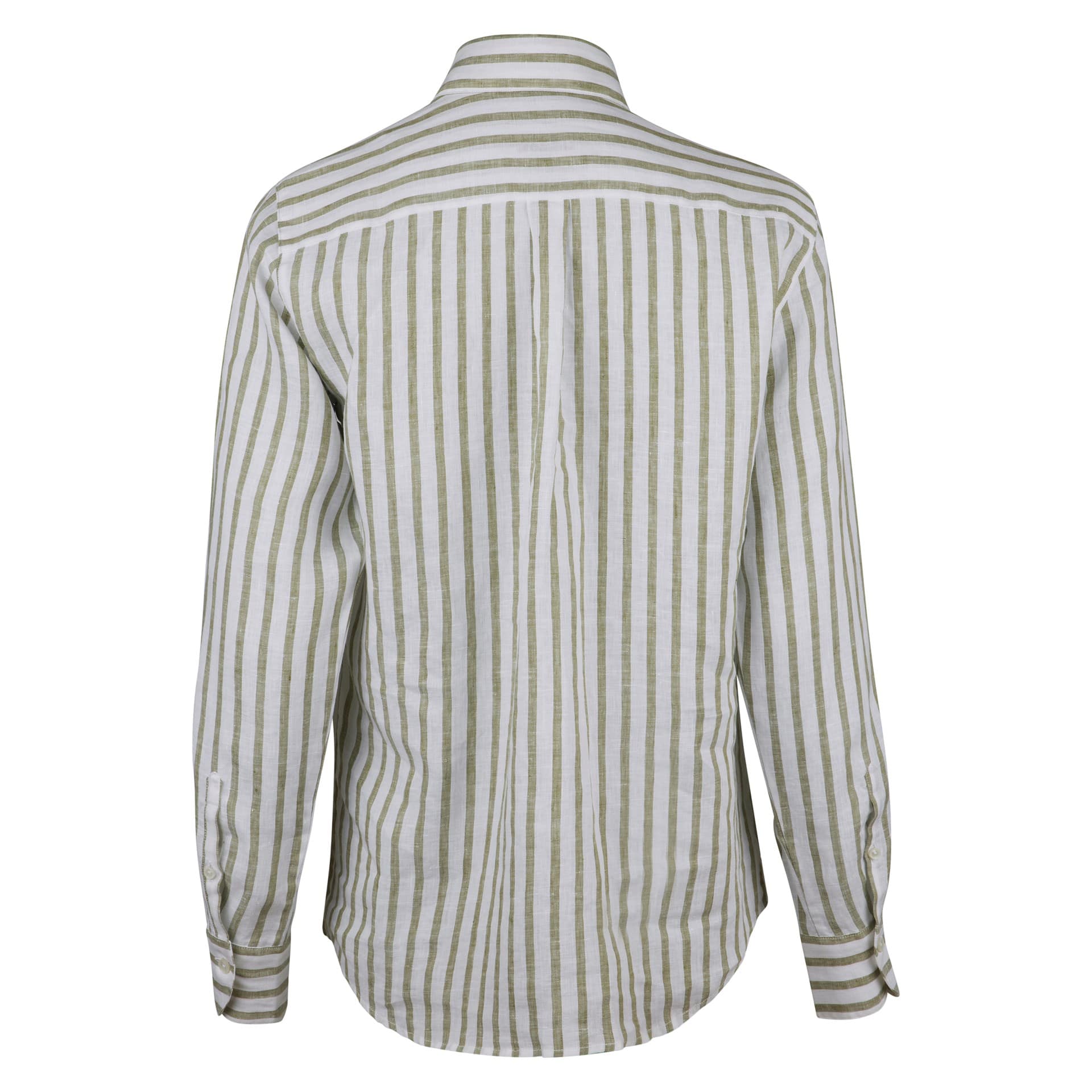 Buy Stenströms Siri Green Striped Linen Shirt - Scandinavian Fashion Store