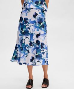 Selected Femme Rachelle Midi Skirt Royal Blue