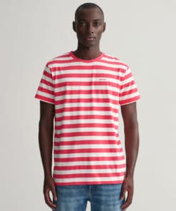 Gant Multistripe T-shirt Magenta Pink