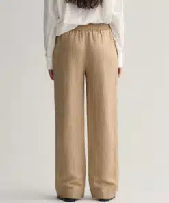 Gant Woman Linen Blend Pull-On Pants Horn Beige