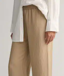 Gant Woman Linen Blend Pull-On Pants Horn Beige