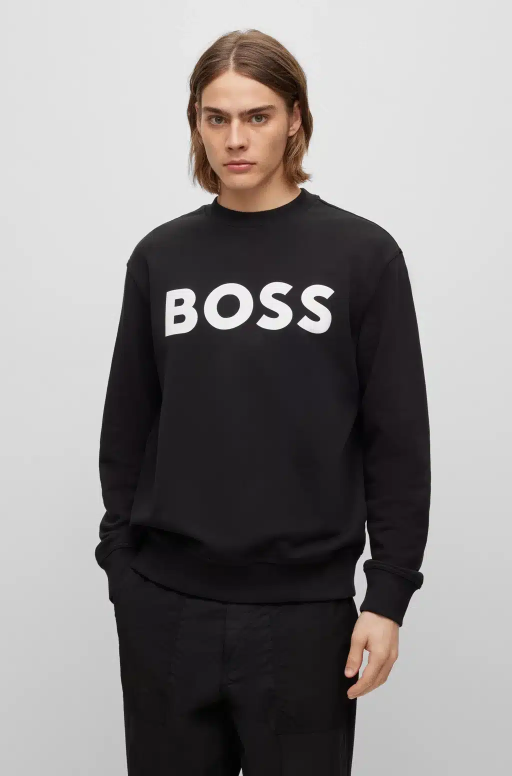 Buy Boss webasic Crew Black - Scandinavian Fashion Store