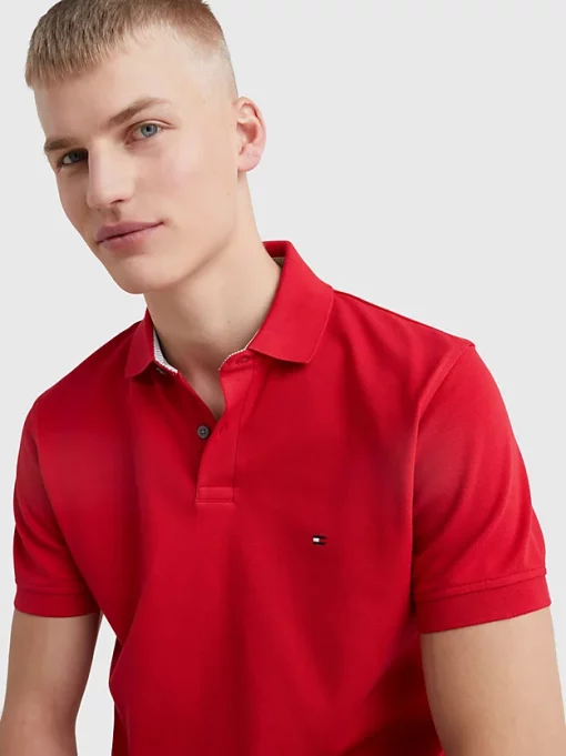 Tommy Hilfiger 1985 Regular Fit Pique Polo Primary Red