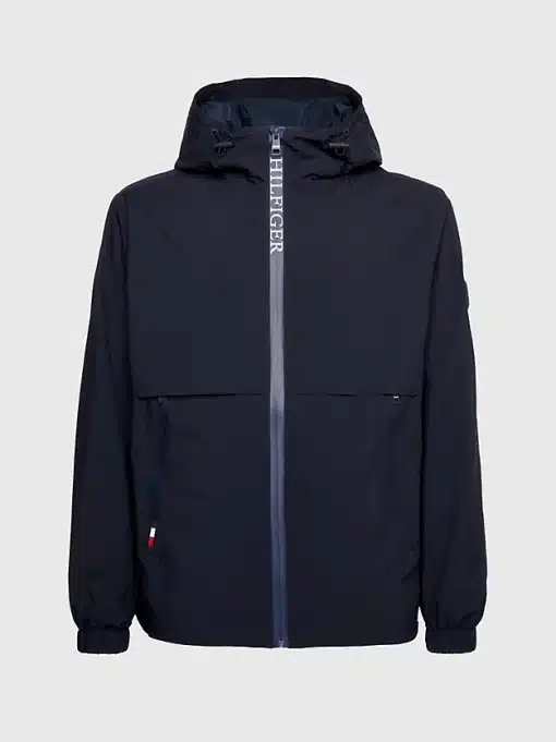 Buy Tommy Hilfiger TH Protect Zip-Thru Hooded Jacket Desert Sky ...