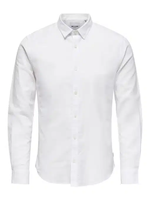 Only & Sons Caiden Life Linen Solid Shirt White