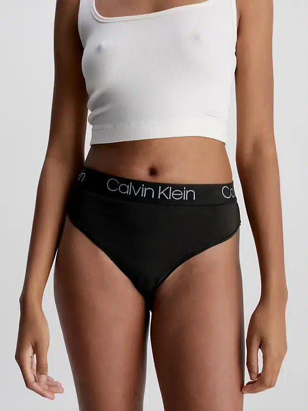 Calvin Klein Body High Waist Thong, Black M Black 