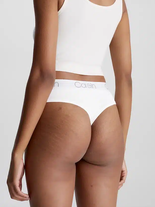 Dion High Waisted Sculpting Thong in White