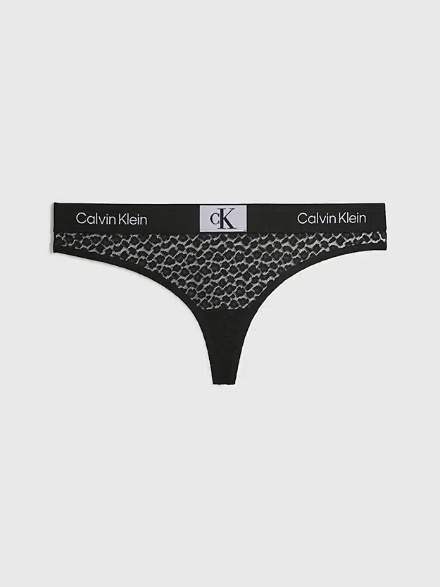 Buy Calvin Klein Lace Thong Black - Scandinavian Fashion Store