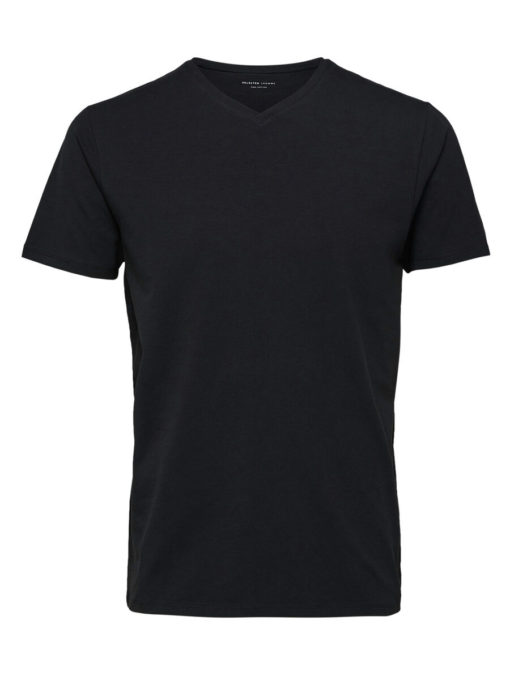 Selected Homme New Pima V-Neck Black