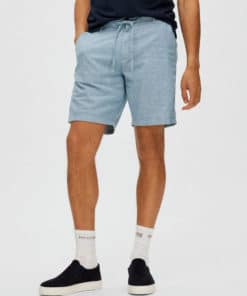 Selected Homme Brody Linen Shorts Deep Water