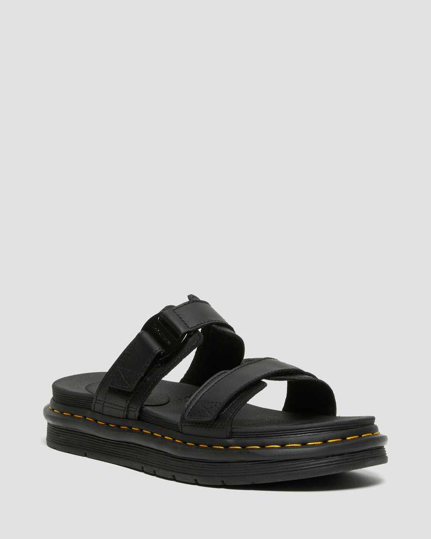 Buy Dr. Martens Chilton Slip On Leather Sandals Black