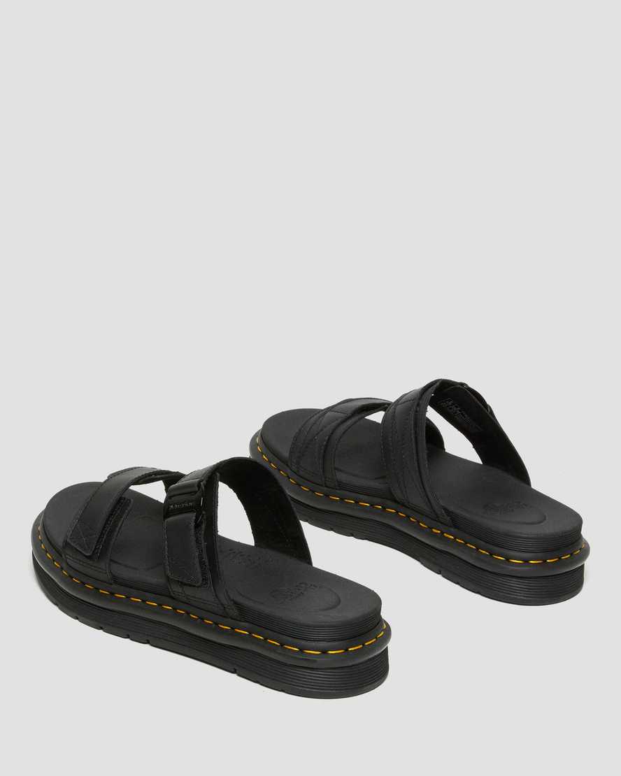 Buy Dr. Martens Chilton Slip On Leather Sandals Black - Scandinavian ...