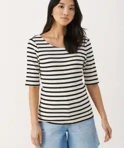 Part Two Aisa T-shirt Black Stripe