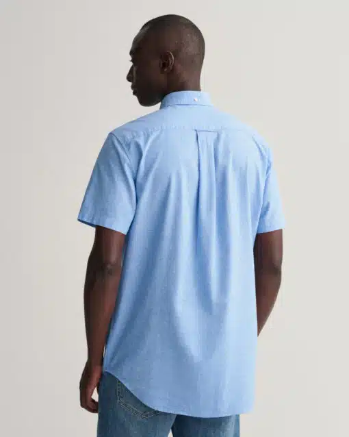 Gant Regular Cotton Linen Shirt Day Blue