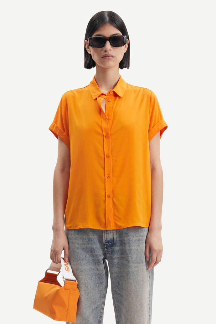 Buy Samsoe & Samsoe Majan Shirt Russet Orange - Scandinavian Fashion Store