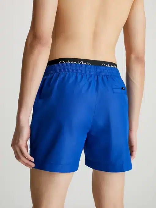 Calvin Klein Double Waistband Swim Shorts Mid Azure Blue