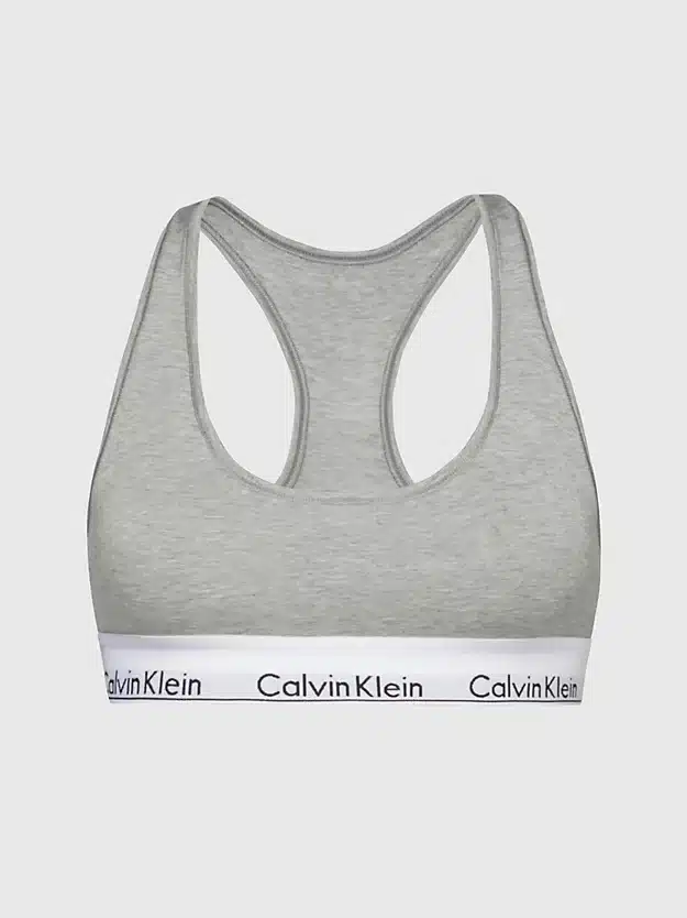 Calvin Klein Women's CK One Cotton Lightly Lined Bralette, GREY HEATHER, XS  at  Women's Clothing store