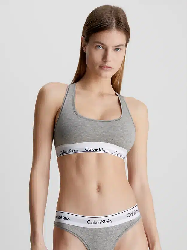Buy Calvin Klein Triangle Bra Modern Cotton In Grey