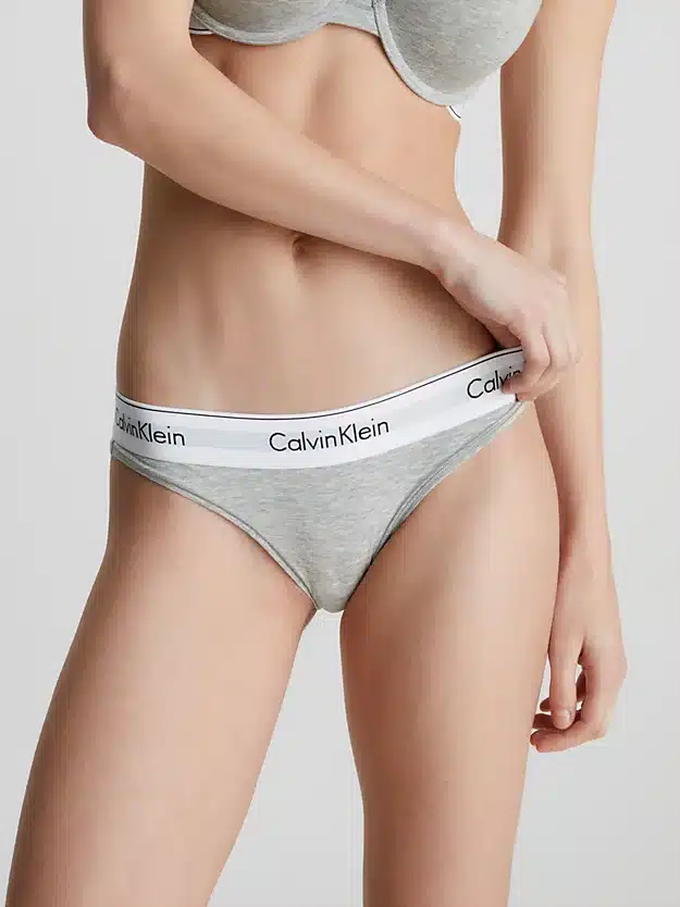 Buy Calvin Klein Modern Heather Bikini Grey Cotton Scandinavian Store Fashion - Brief