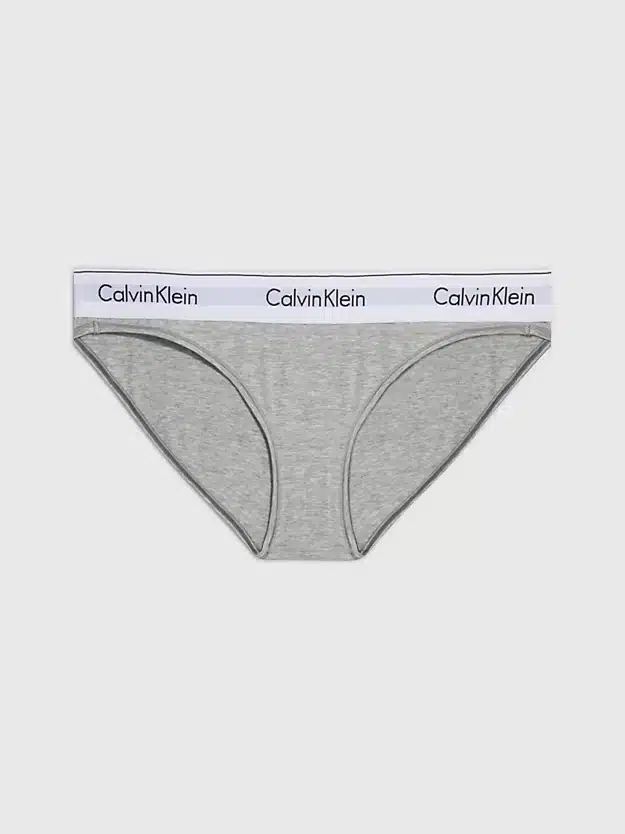 Calvin Klein Womens ID Cotton Stretch Tanga Brief Heather Grey