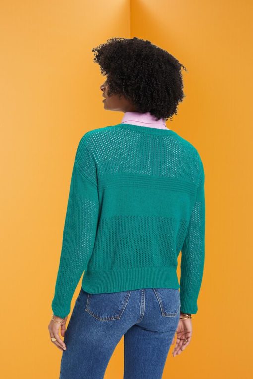 Buy Esprit Pointelle Sweater Emerald Green - Scandinavian Fashion Store