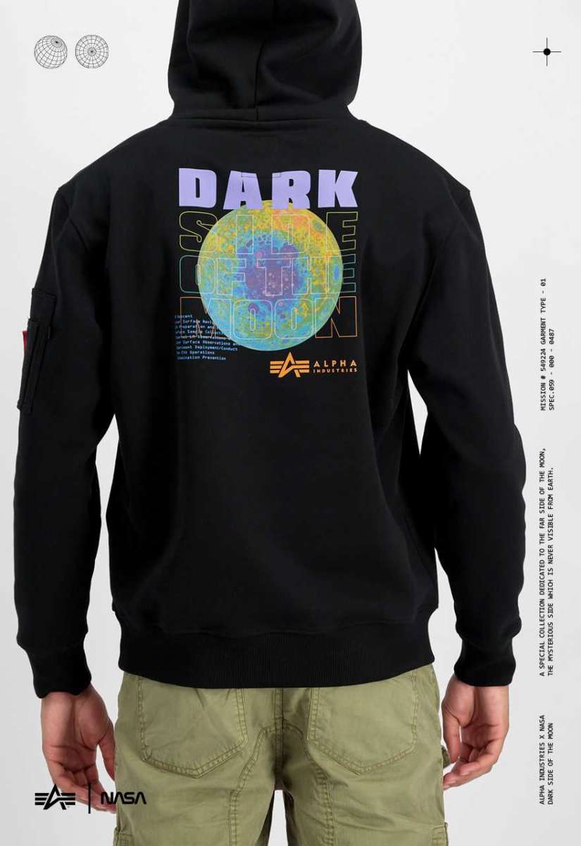 Buy Alpha Industries Dark Side Hoody Black/Neon Purple - Scandinavian  Fashion Store