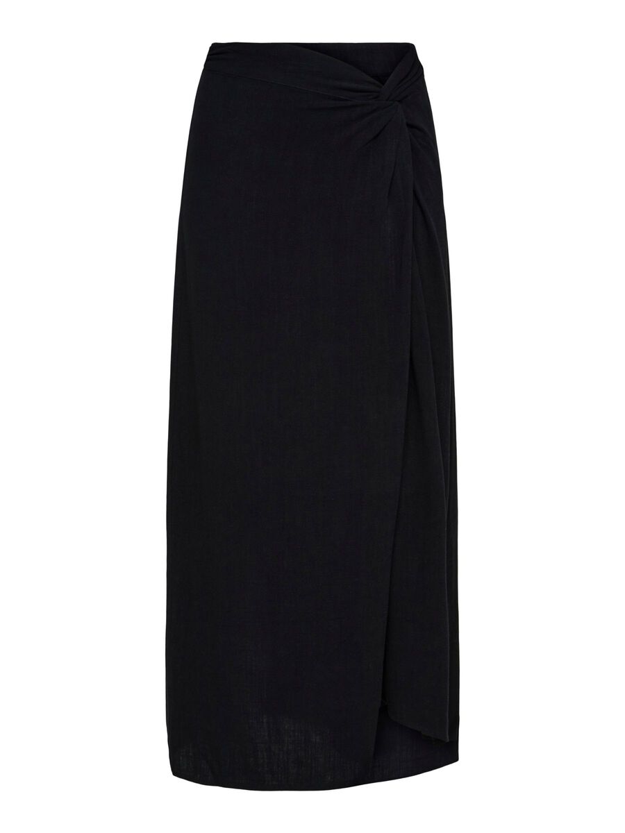 Buy Selected Femme Evita Knotted Ankle Skirt Black - Scandinavian ...