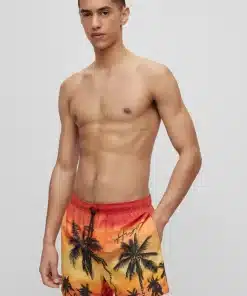 Hugo Diego Swim Shorts Dark Orange