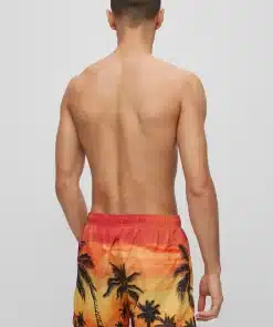 Hugo Diego Swim Shorts Dark Orange