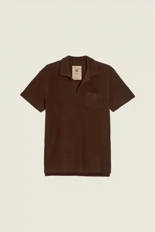 OAS Brown Polo Terry Shirt